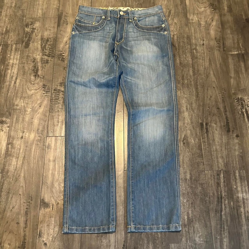 DKNY Men's Blue and Navy Jeans